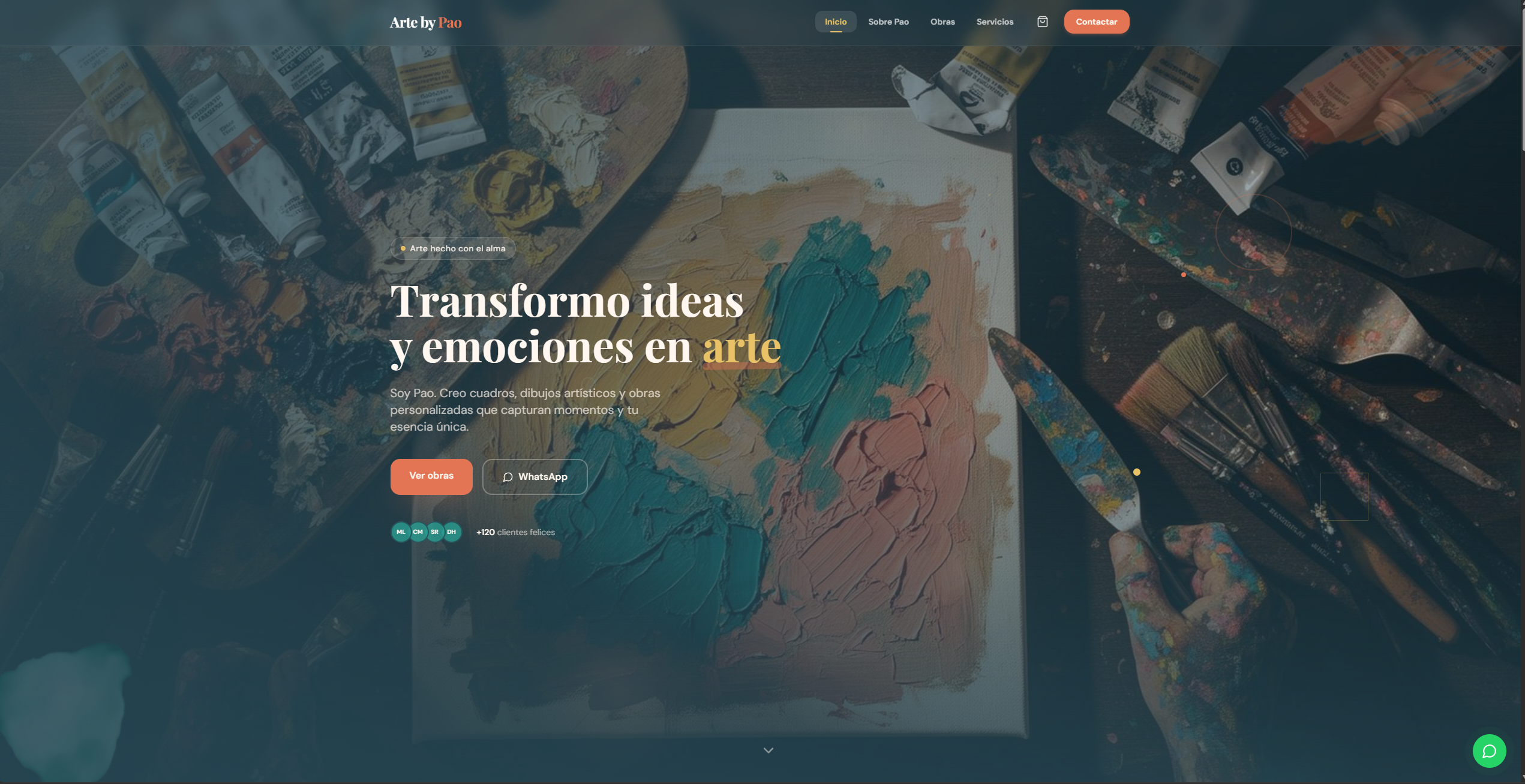 Interfaz de la plataforma E-Gallery ArtShowcase mostrando el catálogo de obras